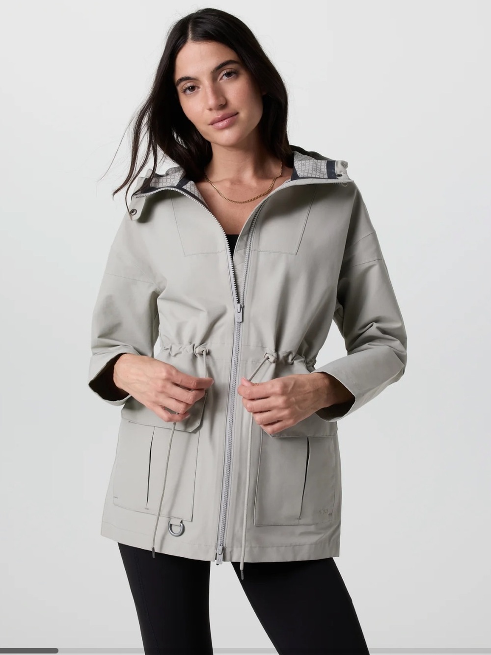 NWOT Vuori pfieffer waterproof rain jacket in talc